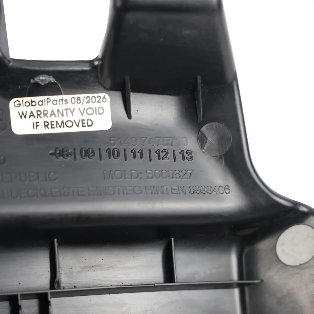 Entrance Cover Trim Strip Sill Scuff Plate Right O/S to BMW F44 Rear with Part number 7475710 BMW F44 Rear Entrance Cover Trim Strip Sill Scuff Plate Right O/S - SKU 7475710 - Part number 7475710