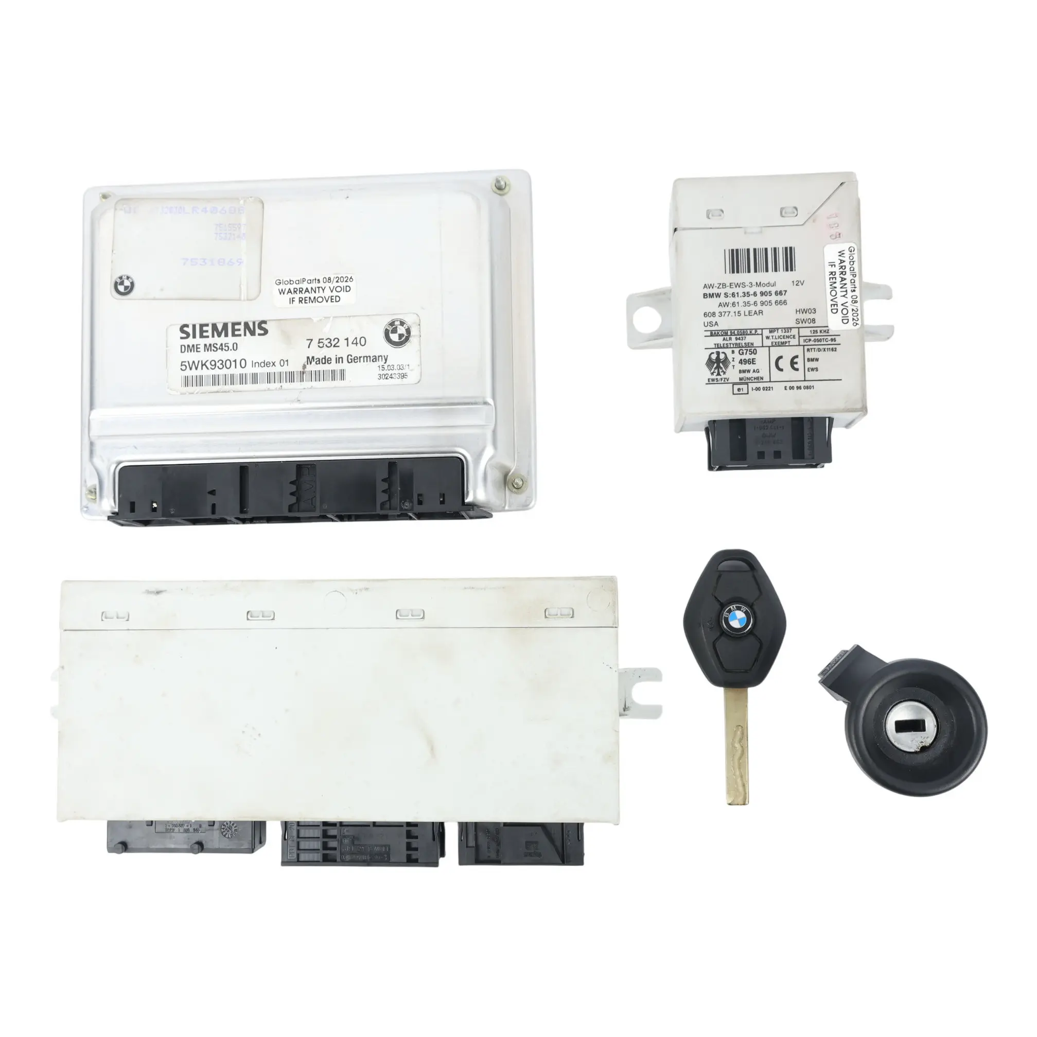 BMW Z4 E85 2.5i M54 190HP ECU Kit Control Module DME EWS3 + Key Manual 7532140