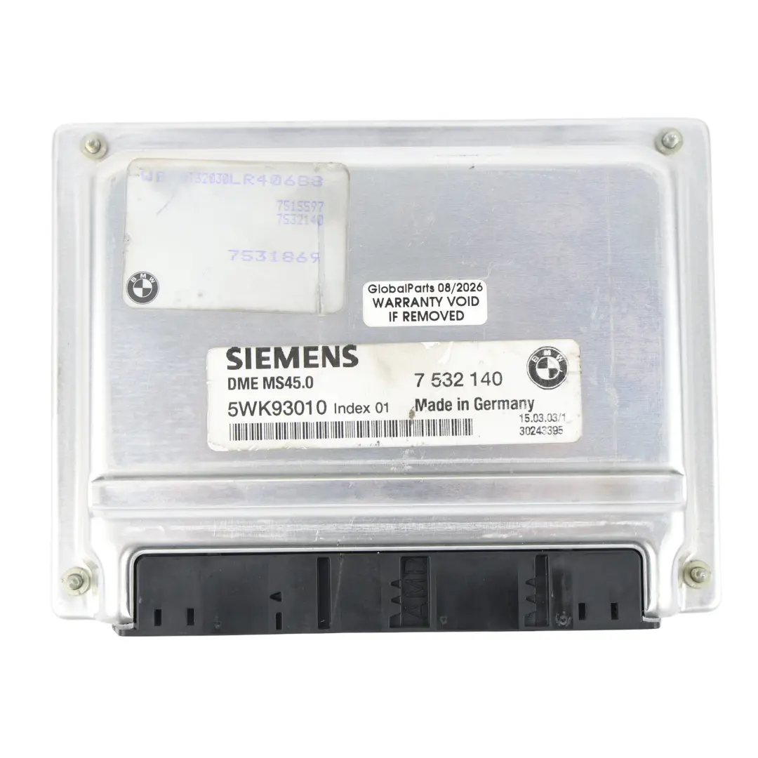 M54 190HP Steuergerät Kit DME EWS3 Schlüssel Manuell für BMW Z4 E85 2.5i mit Teilenummer 7532140 BMW Z4 E85 2.5i M54 190HP Steuergerät Kit DME EWS3 Schlüssel Manuell - SKU 7532140-6 - Teilenummer 7532140