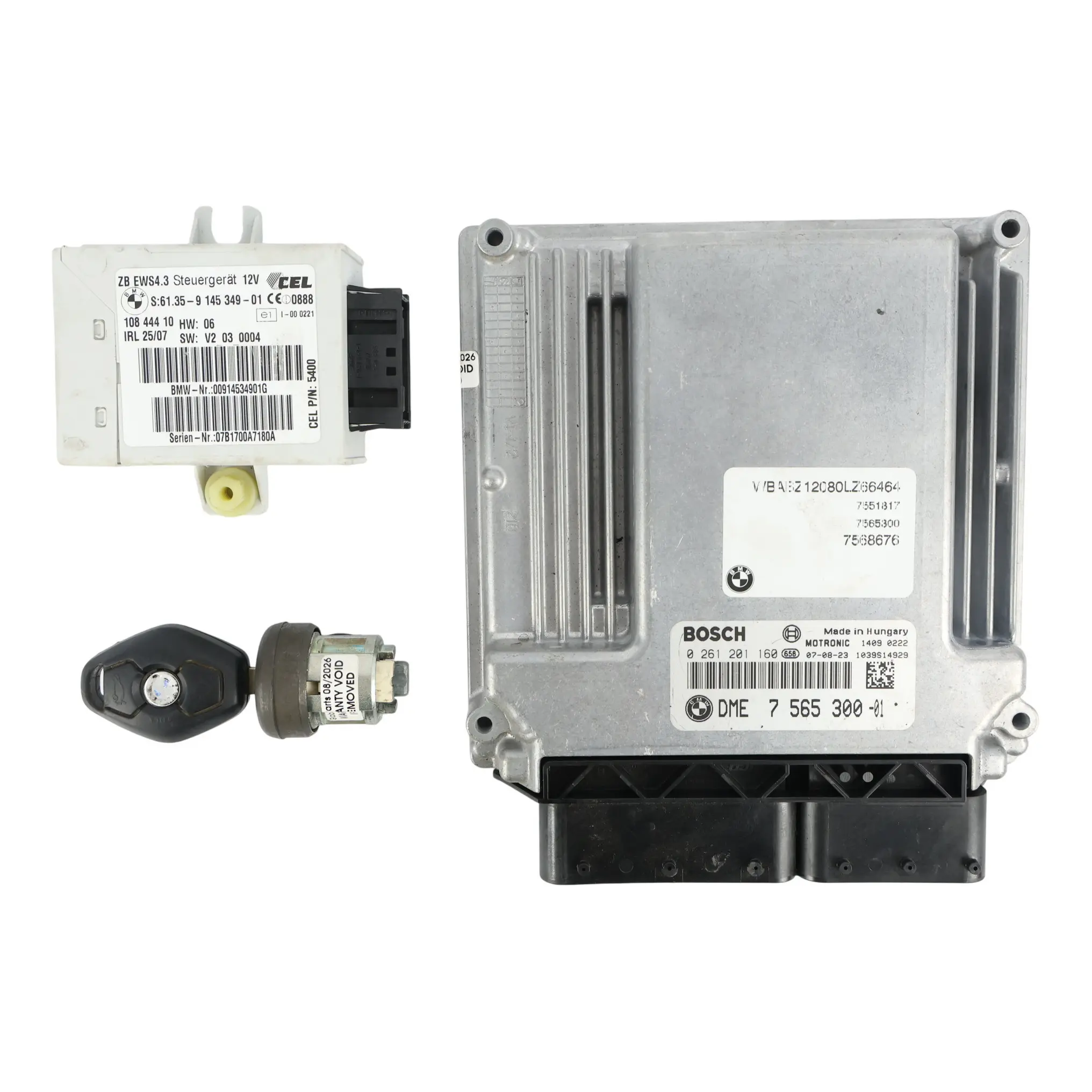 BMW Z4 E85 2.0i N46 150HP ECU Control Unit Module Kit DME 7565300 EWS Key Manual