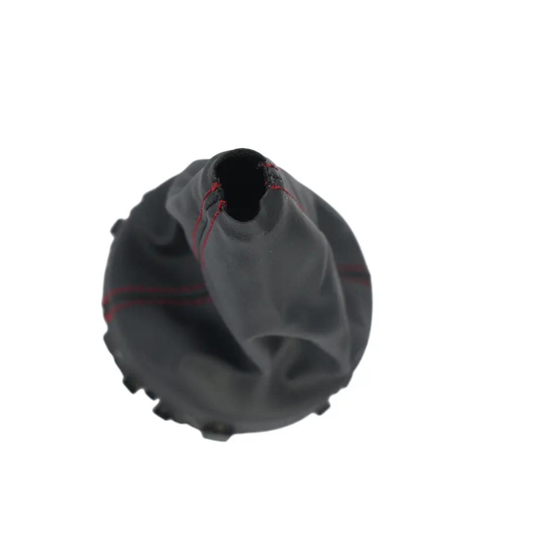 Cubierta Palanca Cambios Cuero Negro Hilo Rojo para Mini F54 F55 F56 F57 con número de pieza 7642001 Mini F54 F55 F56 F57 Cubierta Palanca Cambios Cuero Negro Hilo Rojo - SKU 7642001-1 - Número de pieza 7642001