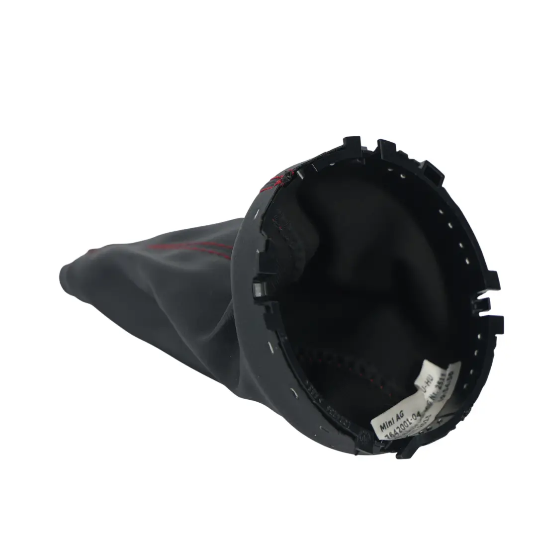 Mini F54 F55 F56 F57 Cubierta Palanca Cambios Cuero Negro Hilo Rojo - SKU 7642001-1 - Número de pieza 7642001