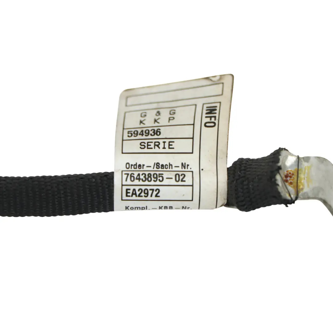 BMW F15 F16 Negative Battery Ground Minus Earth Cable Harness - SKU 7643895 - Part number 7643896