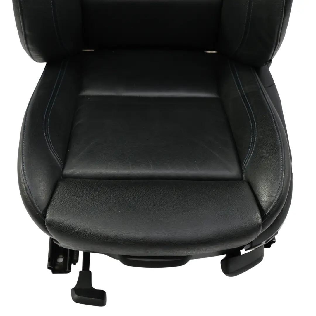 BMW E92 LCI M Sport Black Leather Front Left Seat N/S Contrast Blue Electric - SKU 7843049-2 - Part number 7843049