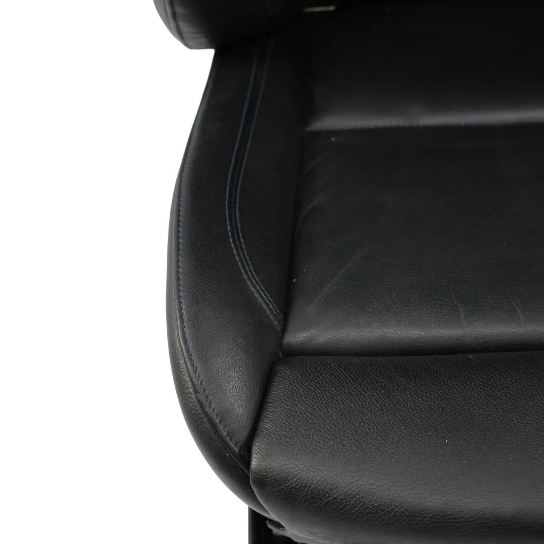 Leather Front Left Seat N/S Contrast Blue Electric to BMW E92 LCI M Sport Black with Part number 7843049 BMW E92 LCI M Sport Black Leather Front Left Seat N/S Contrast Blue Electric - SKU 7843049-2 - Part number 7843049