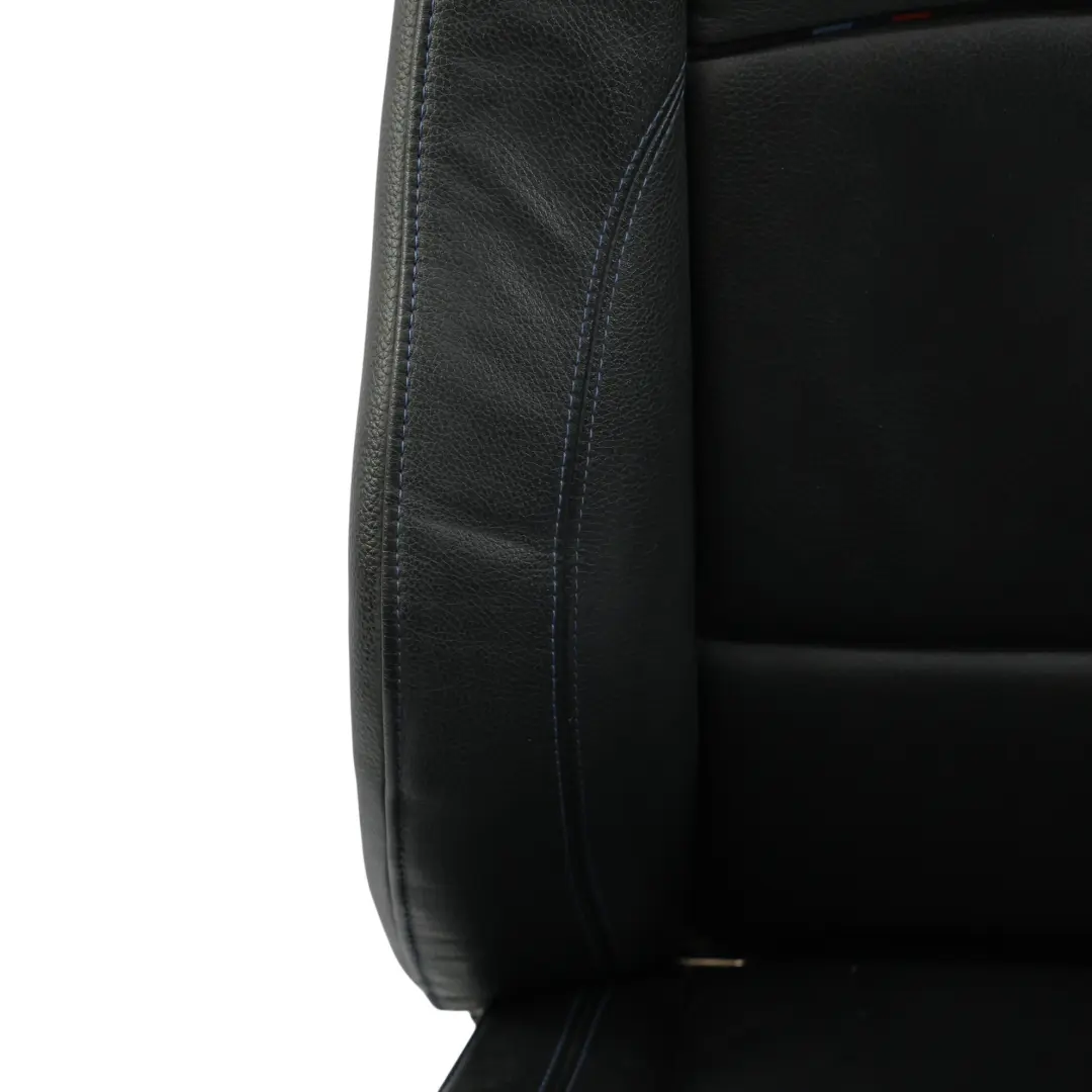 BMW E92 LCI M Sport Black Leather Front Left Seat N/S Contrast Blue Electric - SKU 7843049-2 - Part number 7843049