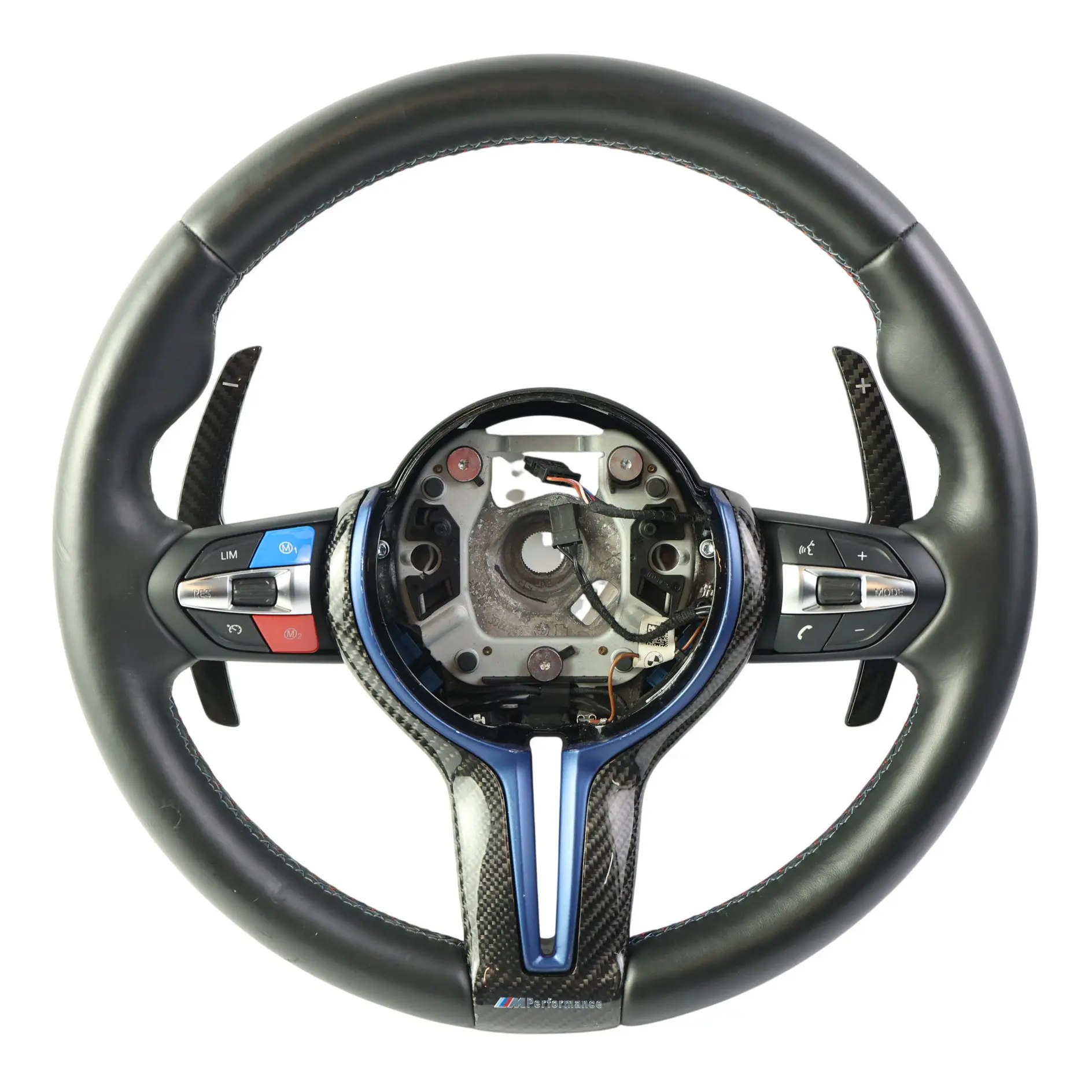 Volante BMW F87 M2 F80 M3 M Performance In Pelle Nera Riscaldata Cambio Volante