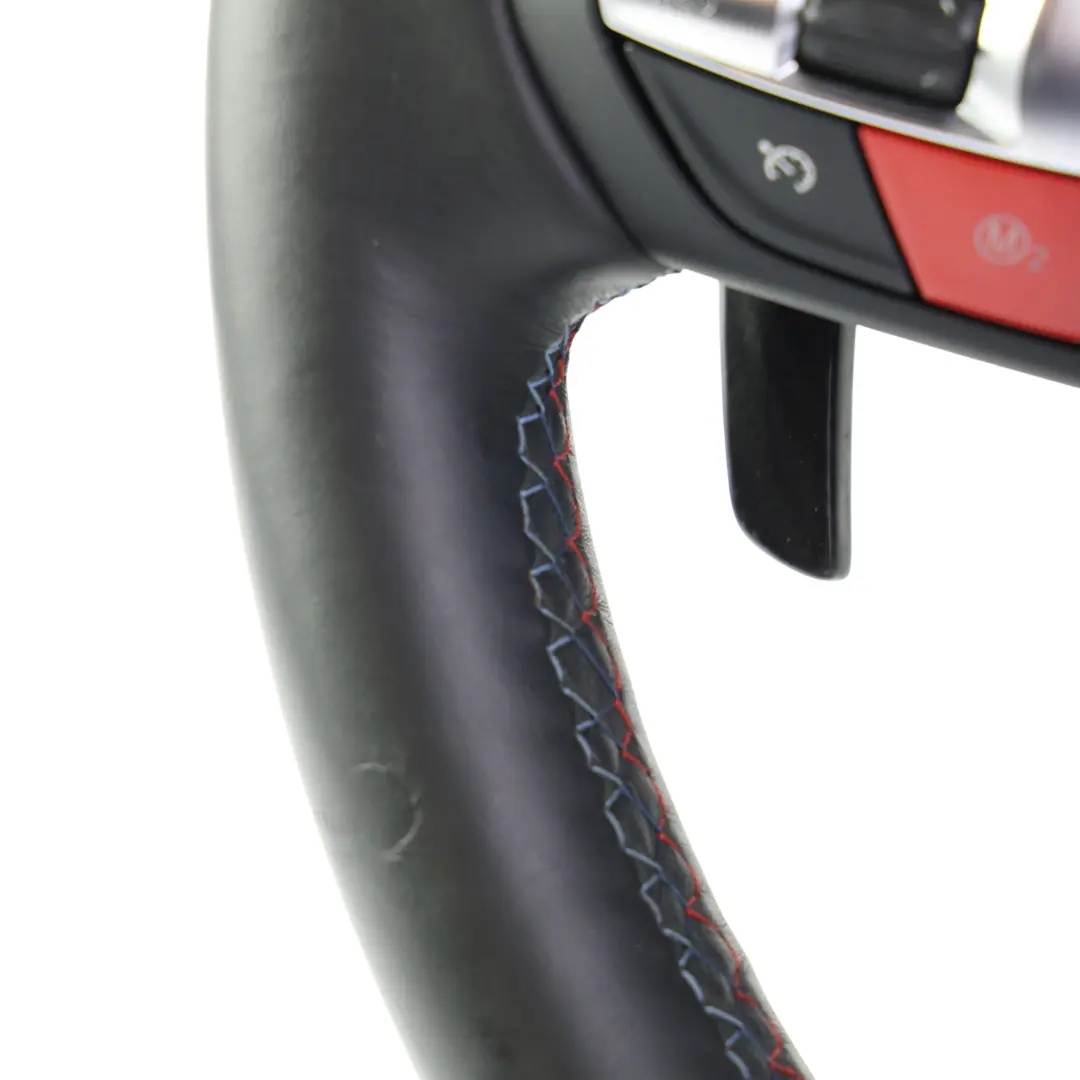 Negro Cuero Calefacción Palanca Cambio para Volante BMW F87 M2 F80 M3 M Performance con número de pieza 7847607 Volante BMW F87 M2 F80 M3 M Performance Negro Cuero Calefacción Palanca Cambio - SKU 7847607-4 - Número de pieza 7847607