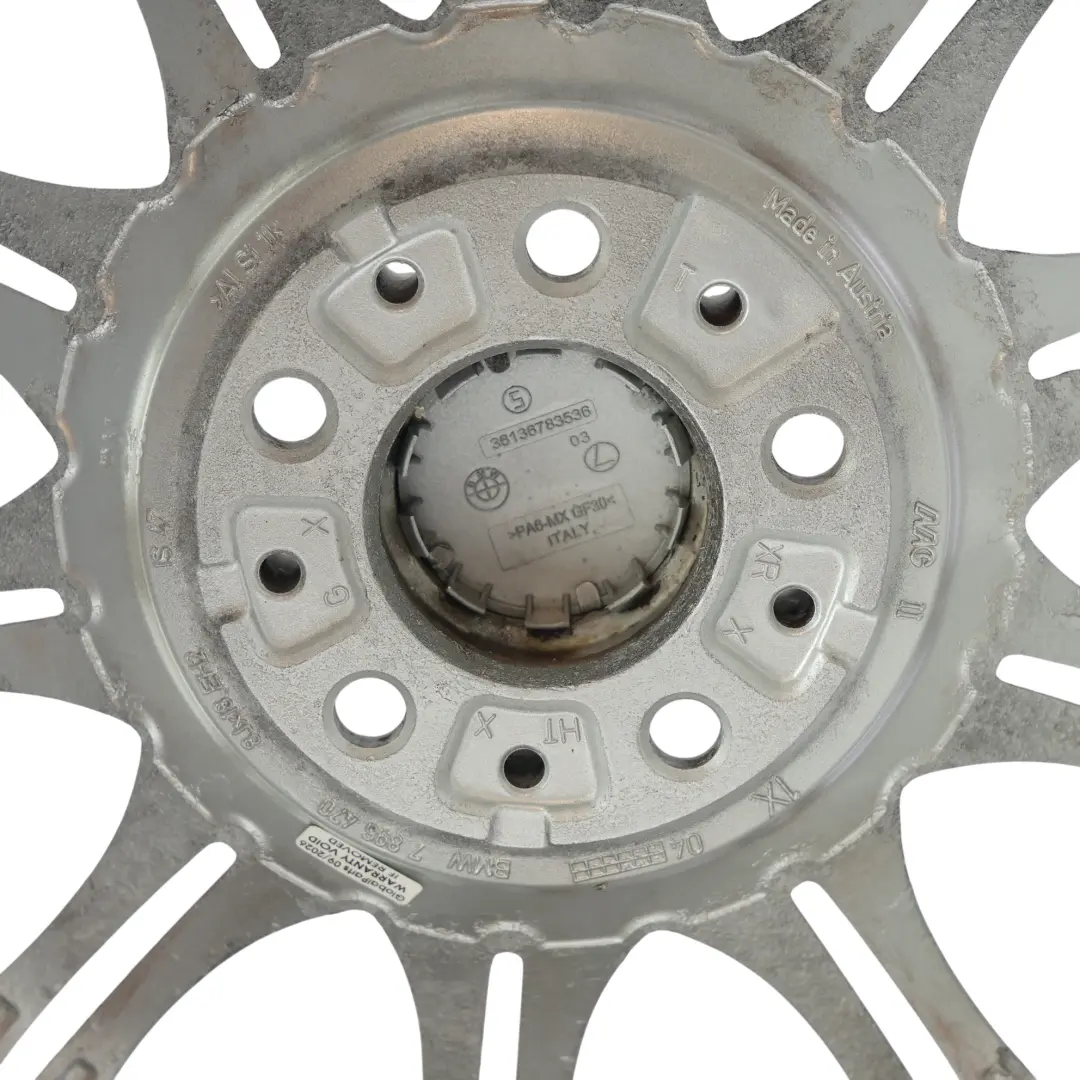 Front Alloy Wheel Rim 18" 8J ET:47 M Double Spoke 135 to BMW E46 Z4 E85 Silver with Part number 7896470 BMW E46 Z4 E85 Silver Front Alloy Wheel Rim 18" 8J ET:47 M Double Spoke 135 - SKU 7896470-1 - Part number 7896470