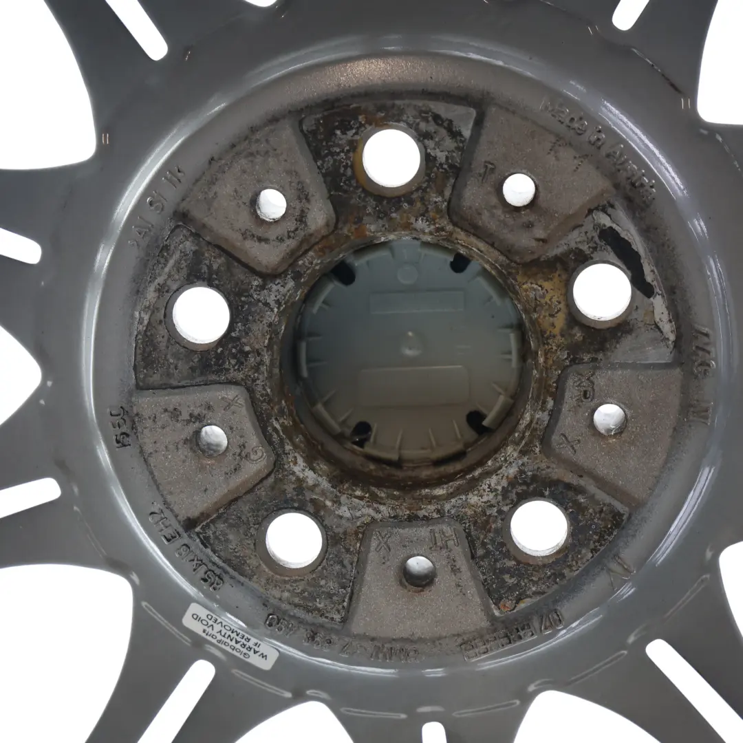 Alloy Wheel Rim Silver 18" 8.5J M Double Spoke 135 to BMW E46 Z4 E85 Rear with Part number 7896490 BMW E46 Z4 E85 Rear Alloy Wheel Rim Silver 18" 8.5J M Double Spoke 135 - SKU 7896490-11 - Part number 7896490