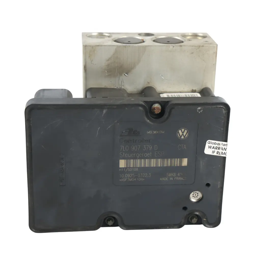 7L ABS ESP Pump Module Unit to Porsche Cayenne 9PA VW Touareg with Part number 7L0907379D Porsche Cayenne 9PA VW Touareg 7L ABS ESP Pump Module Unit - SKU 7L0907379D - Part number 7L0907379D