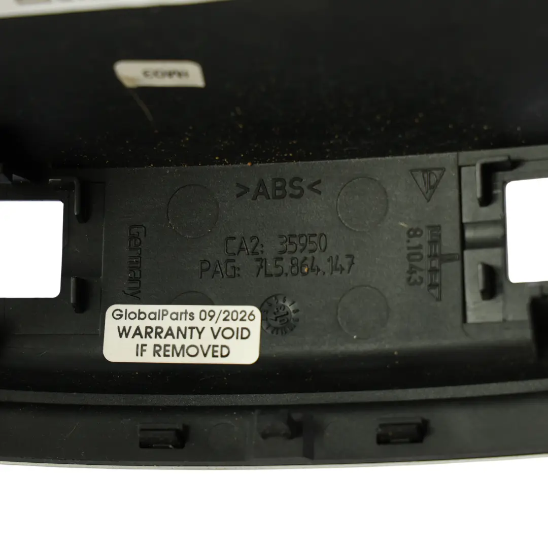 Porsche Cayenne 9PA Console Arrière Interrupteur Siège Chauffant Noir - SKU 7L5864147 - Numéro de pièce 7L5864147