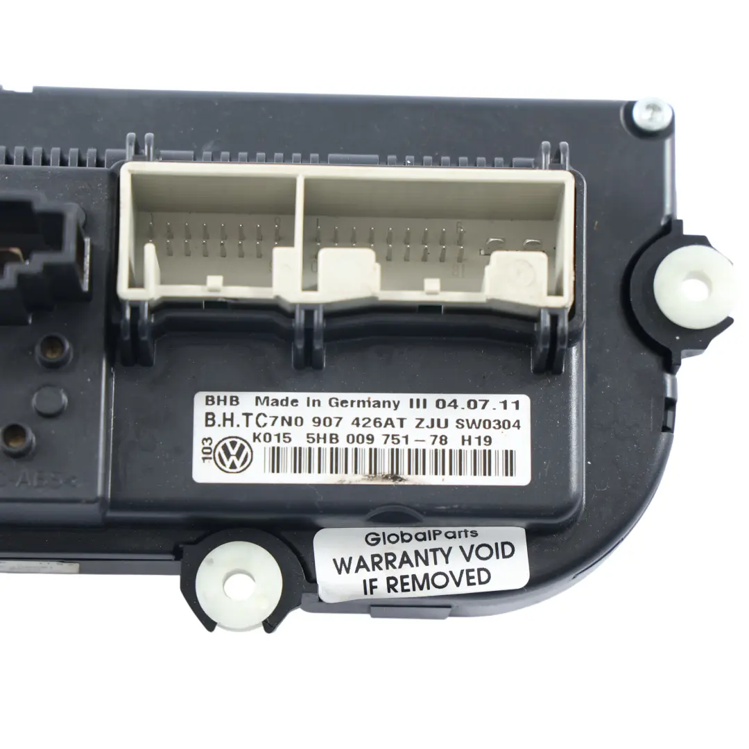 Volkswagen Caddy Maxi 2C A/C Heater Climate Control Panel Switch - SKU 7N0907426AT - Part number 7N0907426AT