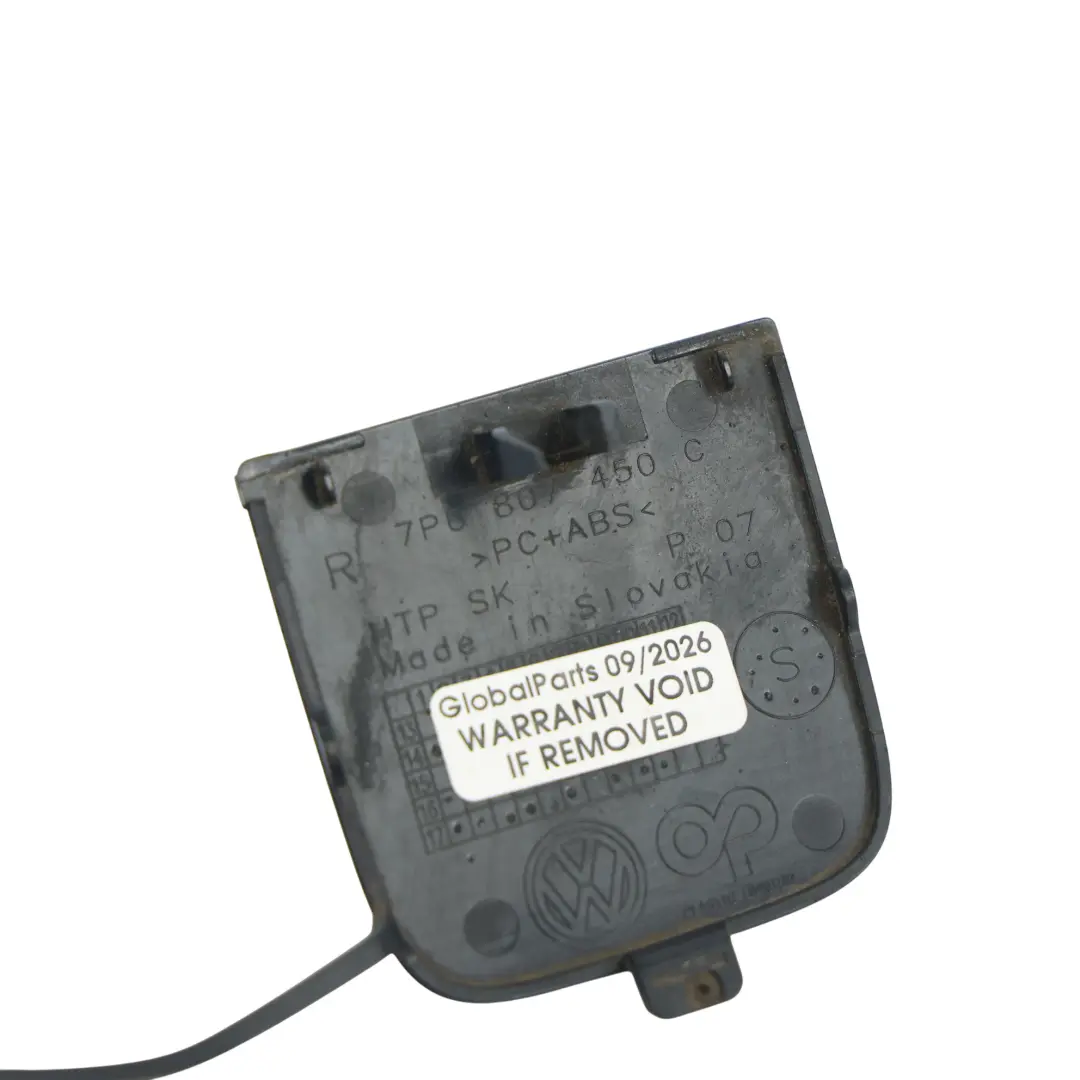 Volkswagen Touareg Mk2 Rear Tow Eye Cap Right O/S Deep Black - C9X - SKU 7P6807450C-DBL - Part number 7P6807450C