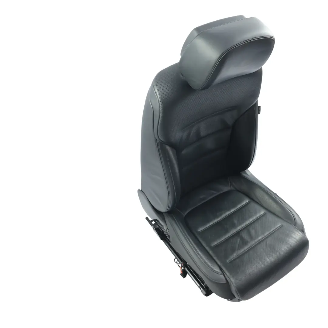 VW Touareg R 7P Fotel Lewy Przedni Elektryczny Podgrzewany Czarna Skóra - SKU 7P6881805DM-1 - Numer Części 7P6881805DM