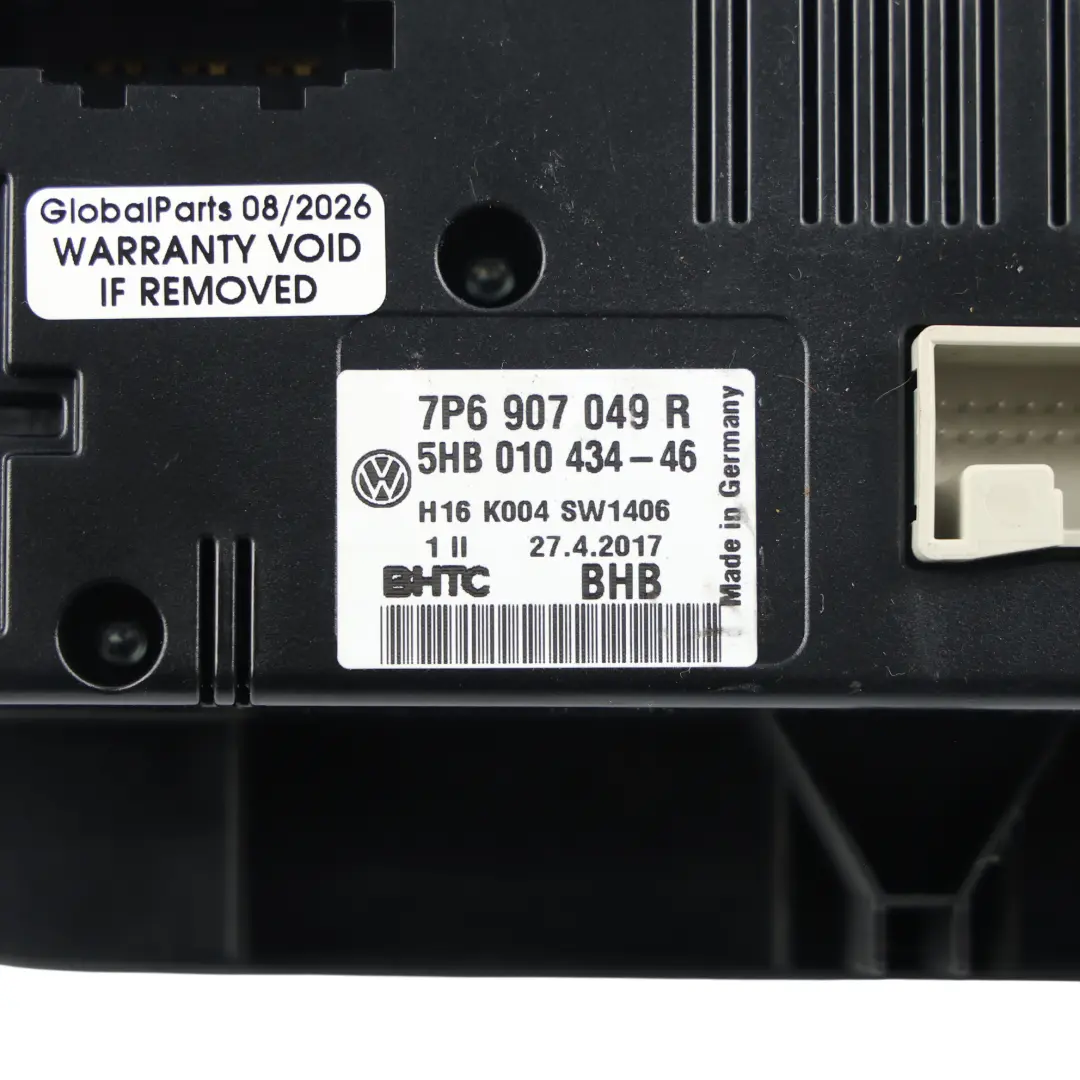 Volkswagen Touareg R Rear Console Air Conditioning Control Panel - SKU 7P6907049R - Part number 7P6907049R