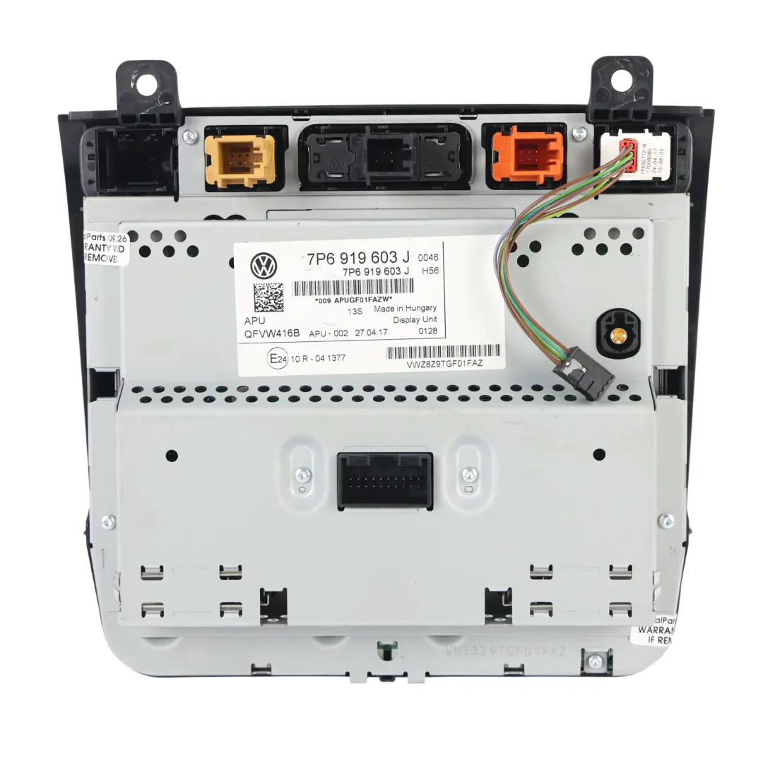 7P Multimedia Navigation Display Screen to Volkswagen Touareg with Part number 7P6919603J Volkswagen Touareg 7P Multimedia Navigation Display Screen - SKU 7P6919603J - Part number 7P6919603J