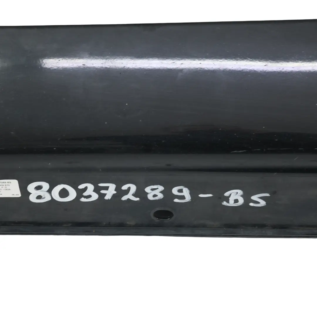 Sill Strip Side Skirt Left N/S Black Sapphire Metallic - 475 to BMW X5 E70 M Sport with Part number 8037289 BMW X5 E70 M Sport Sill Strip Side Skirt Left N/S Black Sapphire Metallic - 475 - SKU 8037289-BS - Part number 8037289