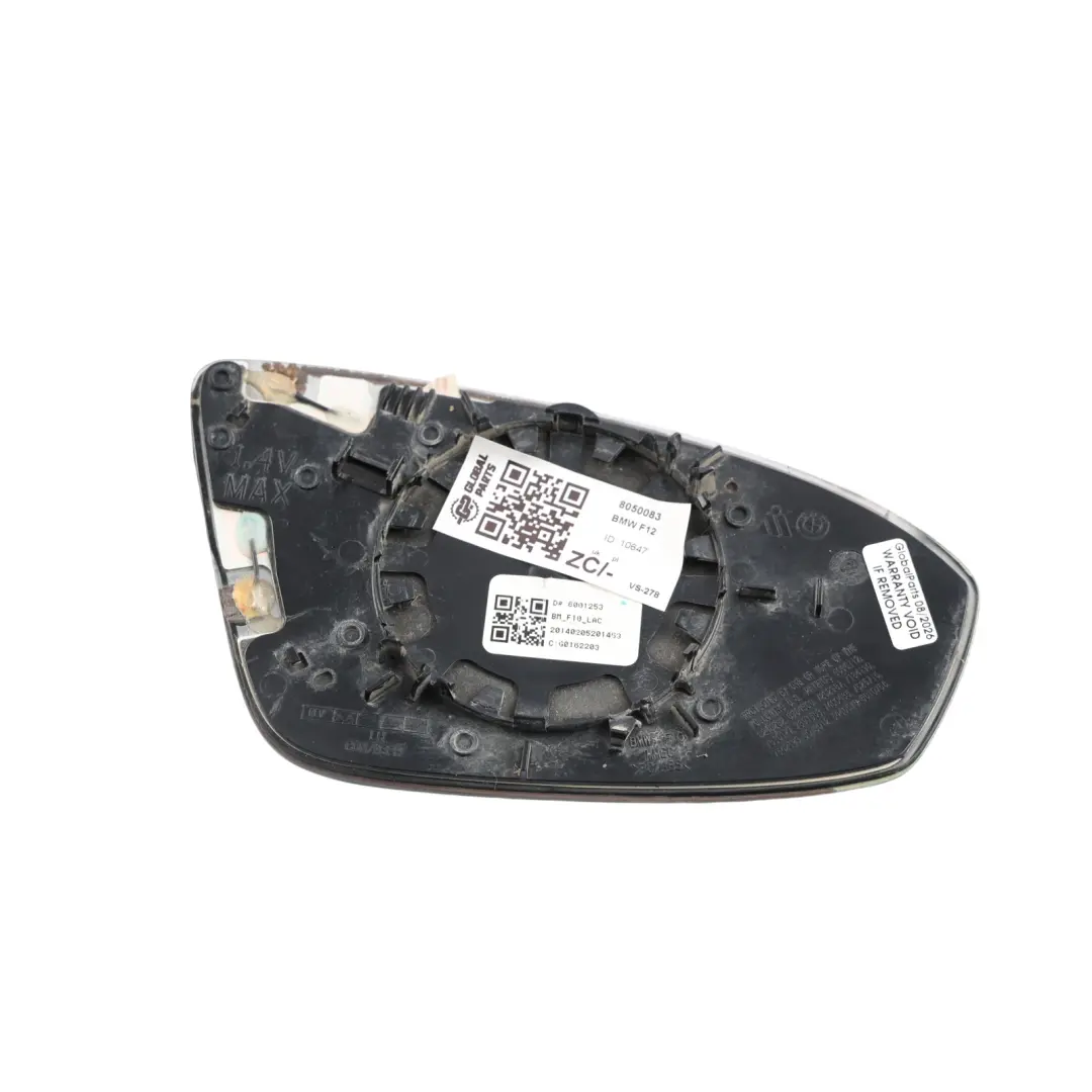 BMW F10 M5 F12 F13 M6 Door Wing Mirror Glass Heated Wide Angle Left N/S - SKU 8050083 - Part number 8050083