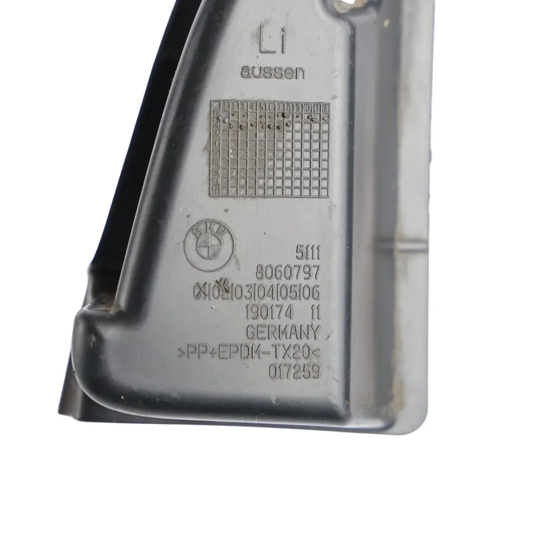 BMW F10 LCI F11 LCI Rejilla Cubierta Antinieblas Delantera Izquierda - SKU 8060797 - Número de pieza 8060797