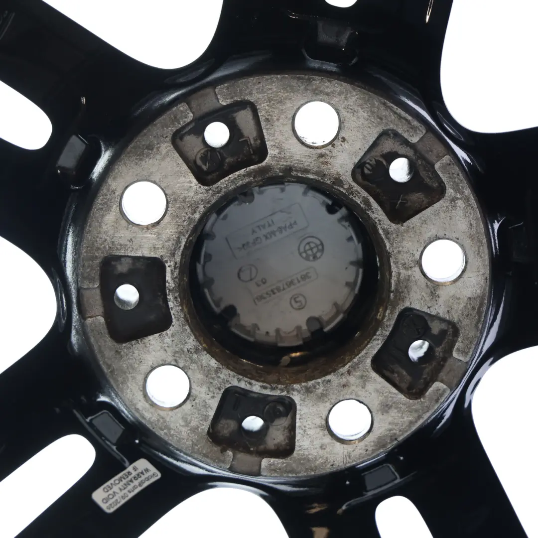BMW F20 F21 Cerchio lega nera posteriore 18" 8J ET:52 M Doppie razze 719 - SKU 8074186-3 - Numero di parte 8074186