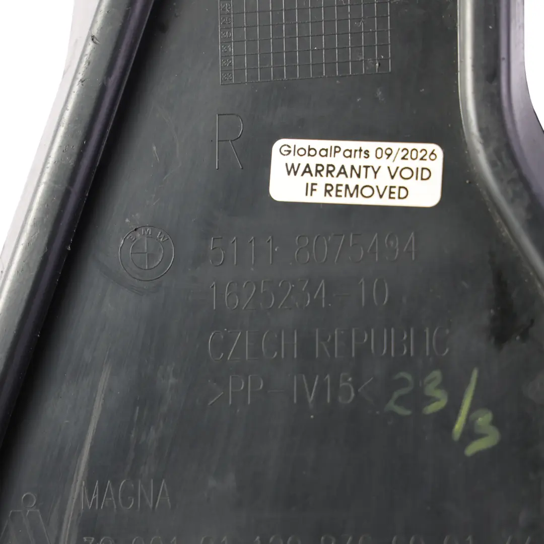 Coupé Front Bumper Cover Panel Insert Right O/S to BMW F44 Gran with Part number 8075494 BMW F44 Gran Coupé Front Bumper Cover Panel Insert Right O/S - SKU 8075494 - Part number 8075494