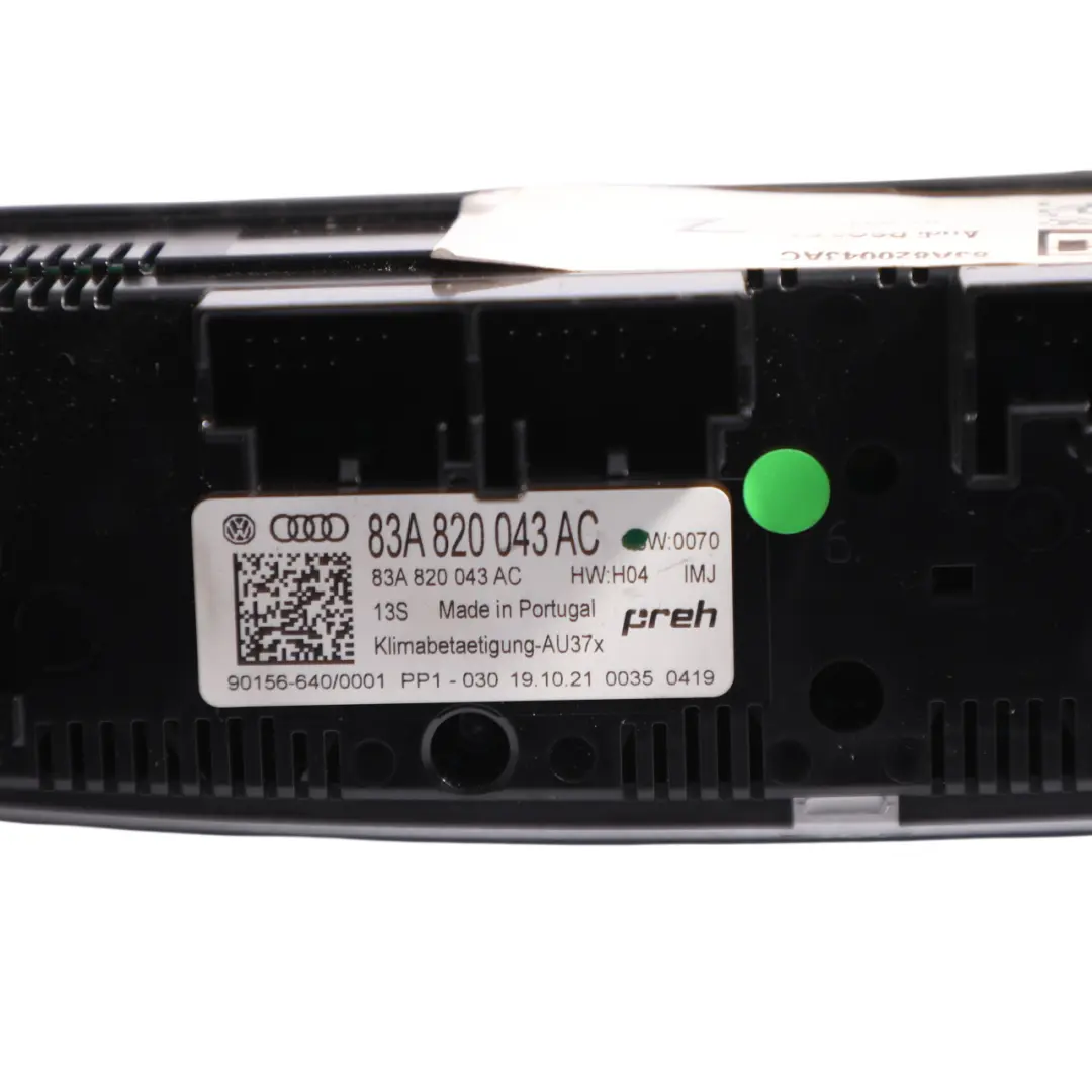 RSQ3 F3 Climatronic Heater Climate Control Switch Display Panel to Audi with Part number 83A820043AC Audi RSQ3 F3 Climatronic Heater Climate Control Switch Display Panel - SKU 83A820043AC - Part number 83A820043AC
