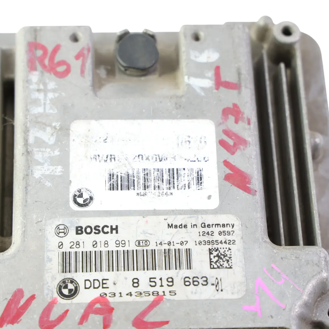 Mini D R56 LCI R60 N47N 112HP Dieselmotor Einheit ECU DDE Schaltgetriebe - SKU 8519663-14 - Teilenummer 8519663