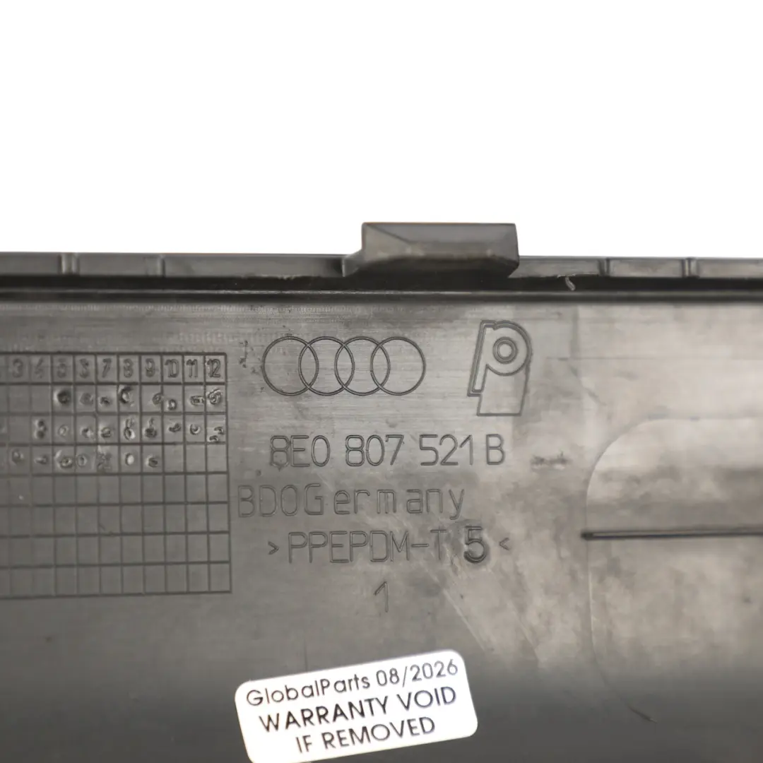 Bumper Lower Diffuser Trim Panel Twin Exhaust to Audi A4 B7 Rear with Part number 8E0807521B Audi A4 B7 Rear Bumper Lower Diffuser Trim Panel Twin Exhaust - SKU 8E0807521B - Part number 8E0807521B