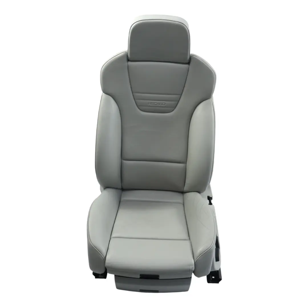 Front Left N/S Heated Recaro Leather Grey to Audi A4 S4 B7 Sport Seat with Part number 8E0881801Q Audi A4 S4 B7 Sport Seat Front Left N/S Heated Recaro Leather Grey - SKU 8E0881801Q-1 - Part number 8E0881801Q
