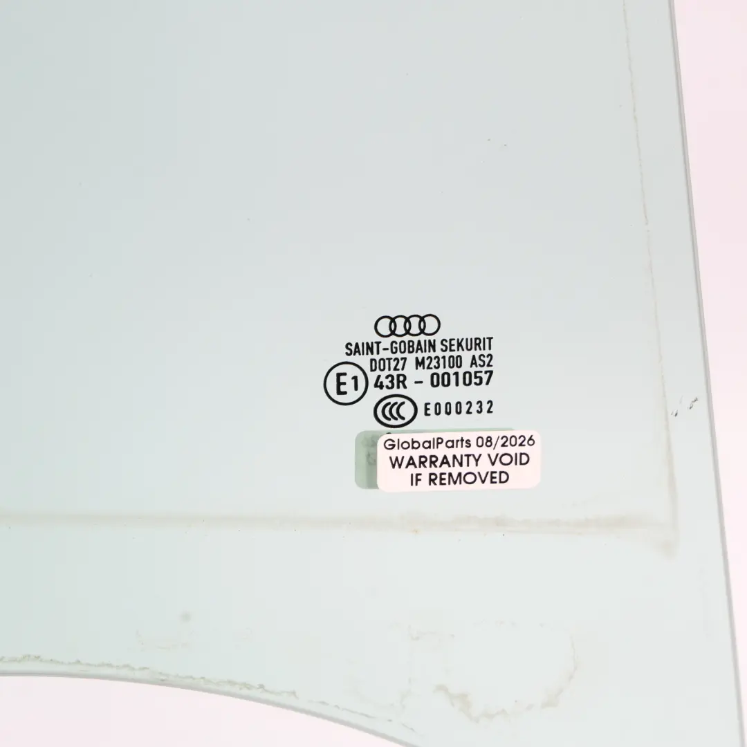 Door Window Glass Glazing AS2 Right O/S to Audi A4 B7 Rear with Part number 8E5845026C Audi A4 B7 Rear Door Window Glass Glazing AS2 Right O/S - SKU 8E5845026C-1 - Part number 8E5845026C