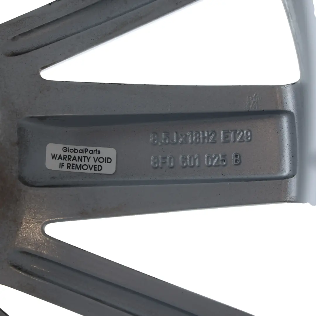 8F Wheel Rim Alloy Silver 18" 8.5J ET:29 to Audi A5 with Part number 8F0601025B Audi A5 8F Wheel Rim Alloy Silver 18" 8.5J ET:29 - SKU 8F0601025B-3 - Part number 8F0601025B
