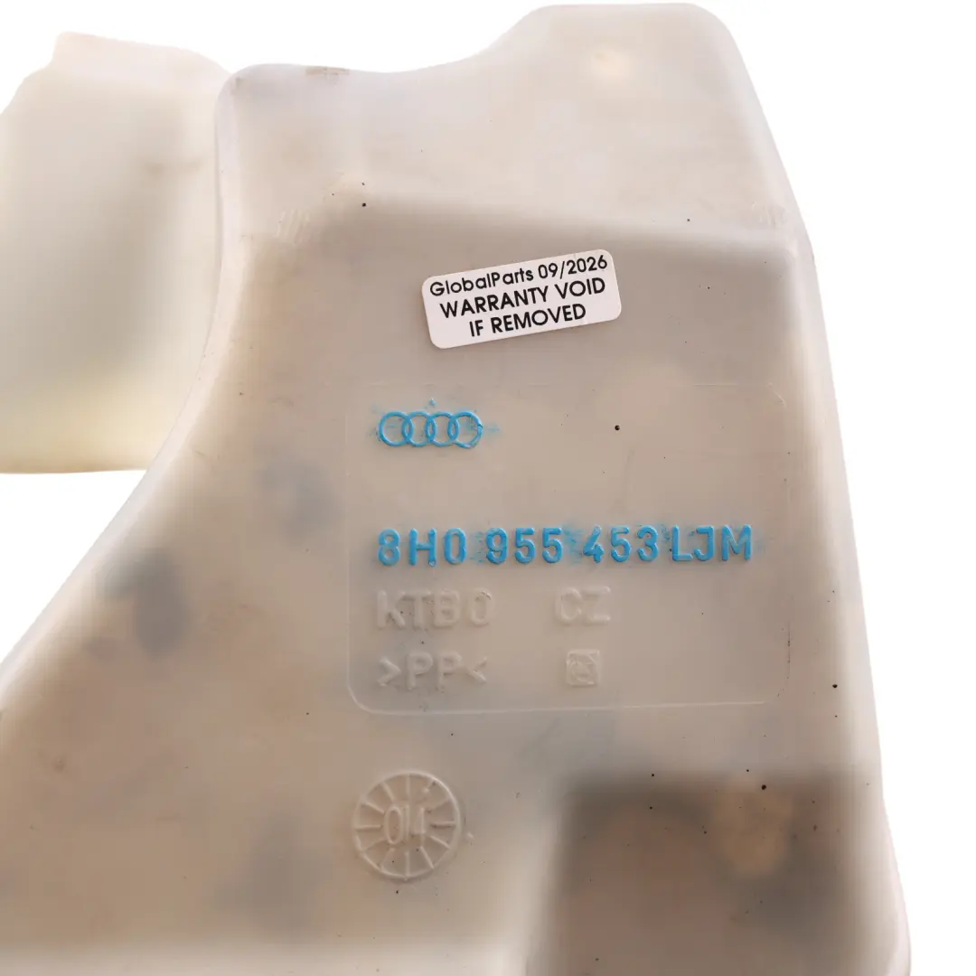 Windscreen Washer Bottle Tank Headlight Wash to Audi A4 B6 Cabriolet with Part number 8H0955453 Audi A4 B6 Cabriolet Windscreen Washer Bottle Tank Headlight Wash - SKU 8H0955453 - Part number 8H0955453