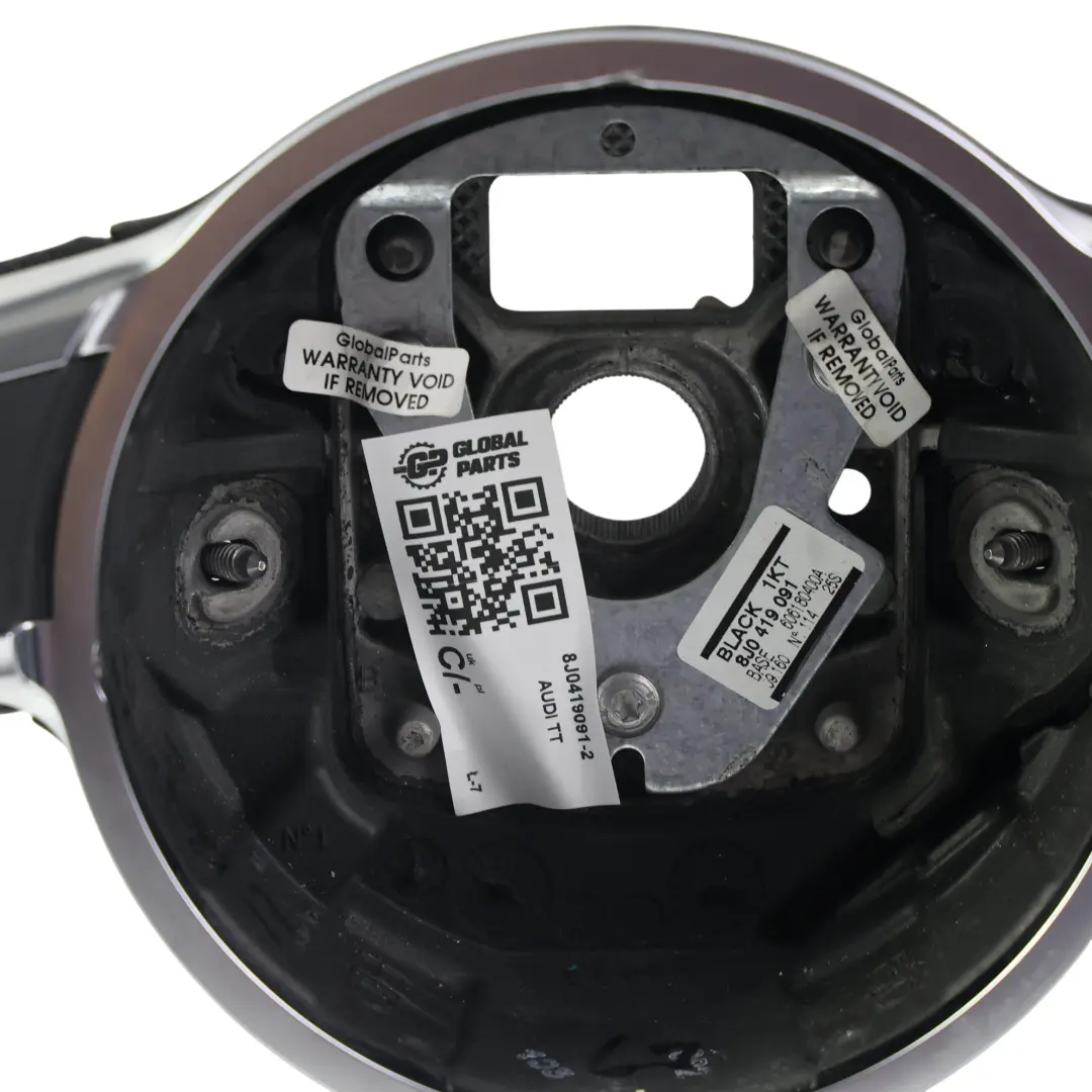 Audi TT 8J Volante Negro NUEVO Cuero Fondo Plano Costuras Blancas - SKU 8J0419091-2 - Número de pieza 8J0419091