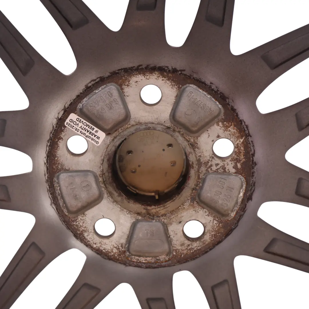 Audi TT TTRS 8J Alloy Wheel Rim Silver 19" 9J ET:52 7 Twin Spoke - SKU 8J0601025AG-9 - Part number 8J0601025AG