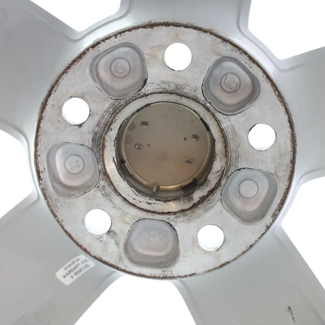 Audi TT Mk2 8J Silver Alloy Wheel Rim 17" ET:47 8J Star Spoke - SKU 8J0601025C-3 - Part number 8J0601025C