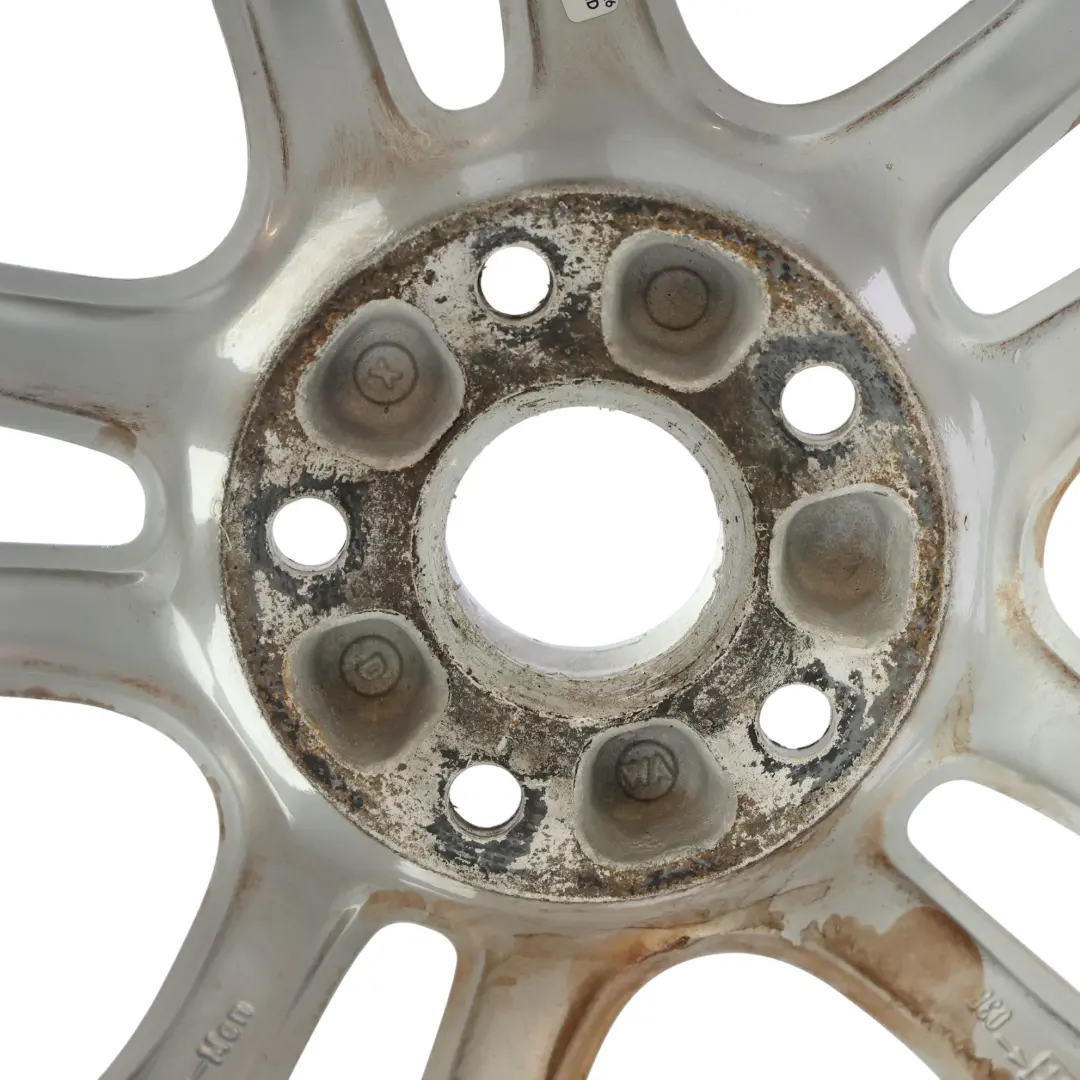 Mk2 8J Silver Alloy Wheel Rim 18" 9J ET:52 Double Star Spoke to Audi TT with Part number 8J0601025S Audi TT Mk2 8J Silver Alloy Wheel Rim 18" 9J ET:52 Double Star Spoke - SKU 8J0601025S-2 - Part number 8J0601025S