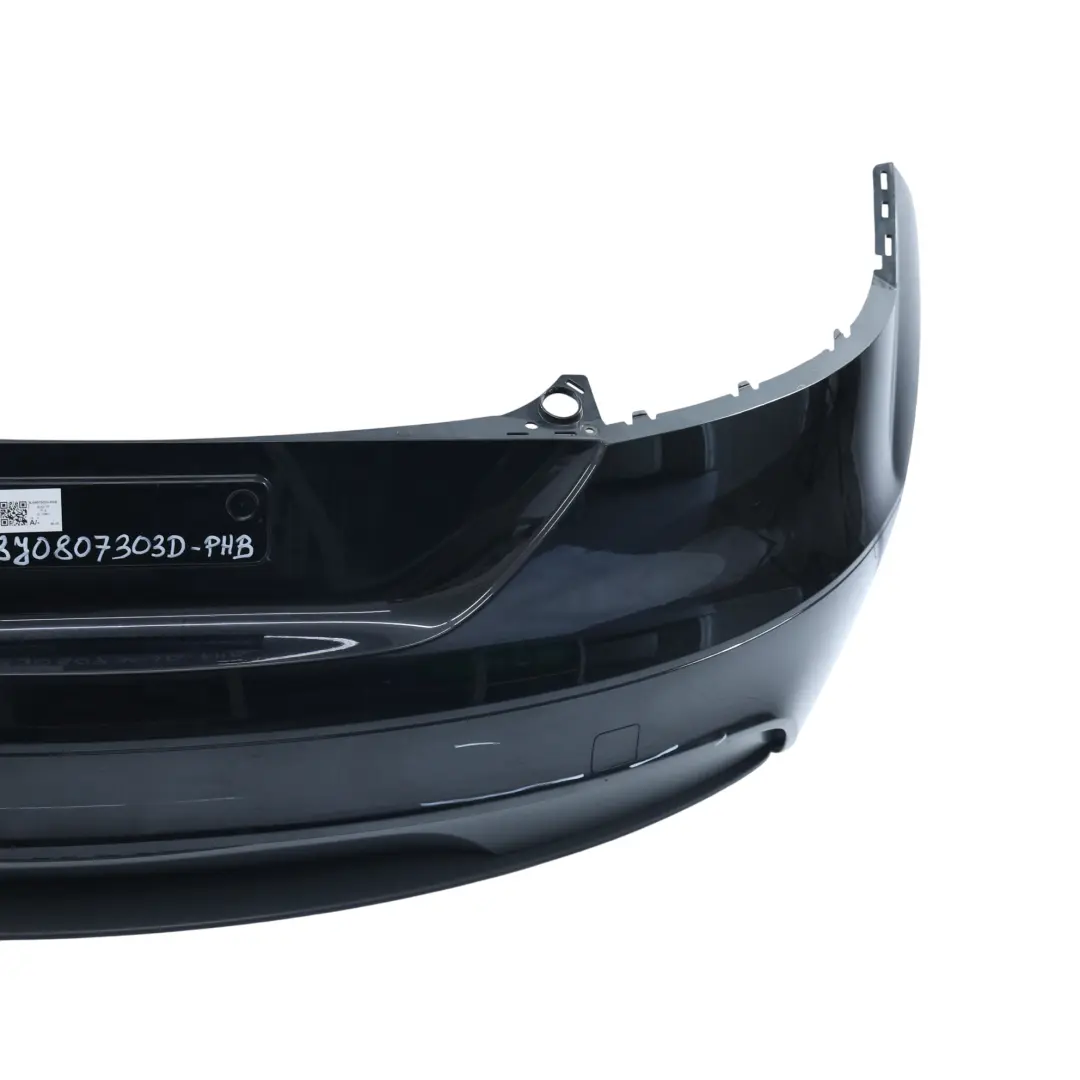 Bumper Trim Panel Covering Phantom Black - Z9Y to Audi TT TTS 8J Rear with Part number 8J0807303D Audi TT TTS 8J Rear Bumper Trim Panel Covering Phantom Black - Z9Y - SKU 8J0807303D-PHB - Part number 8J0807303D