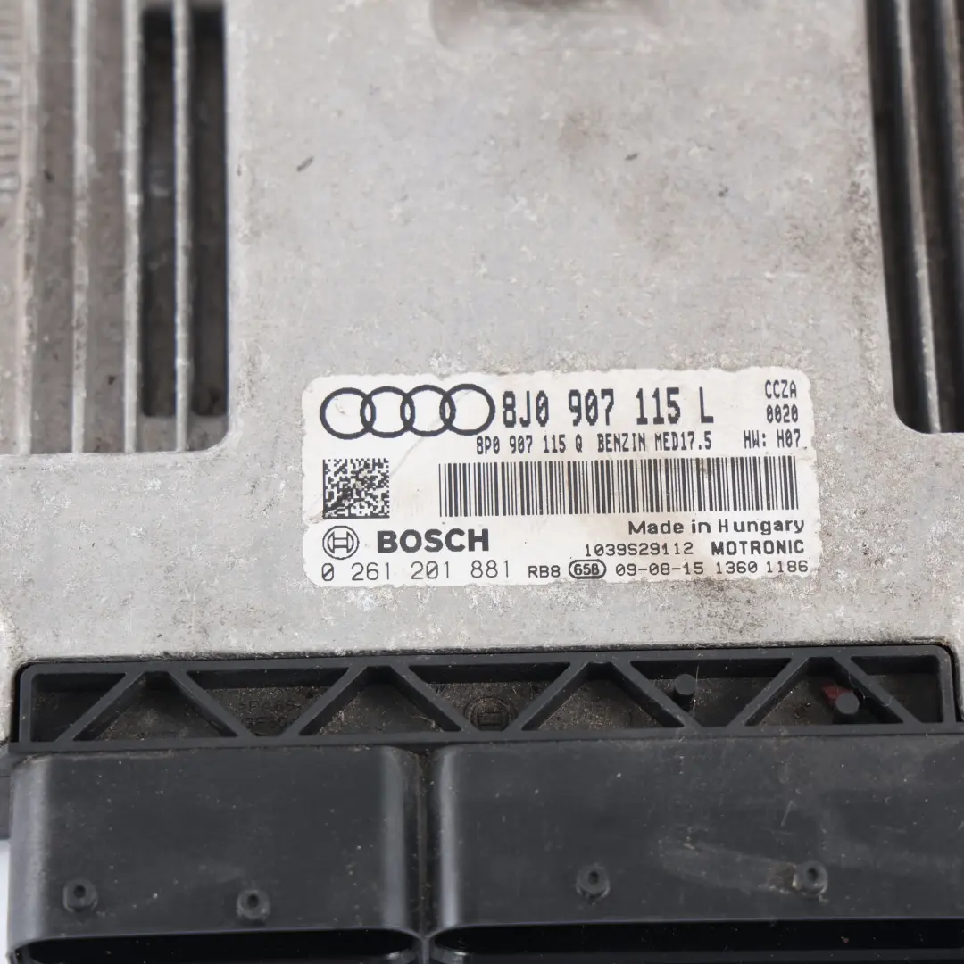 Audi TTS Mk2 8J 2.0TFSI CCZA 200HP Calculateur Moteur ECU Automatique - SKU 8J0907115L - Numéro de pièce 8J0907115L