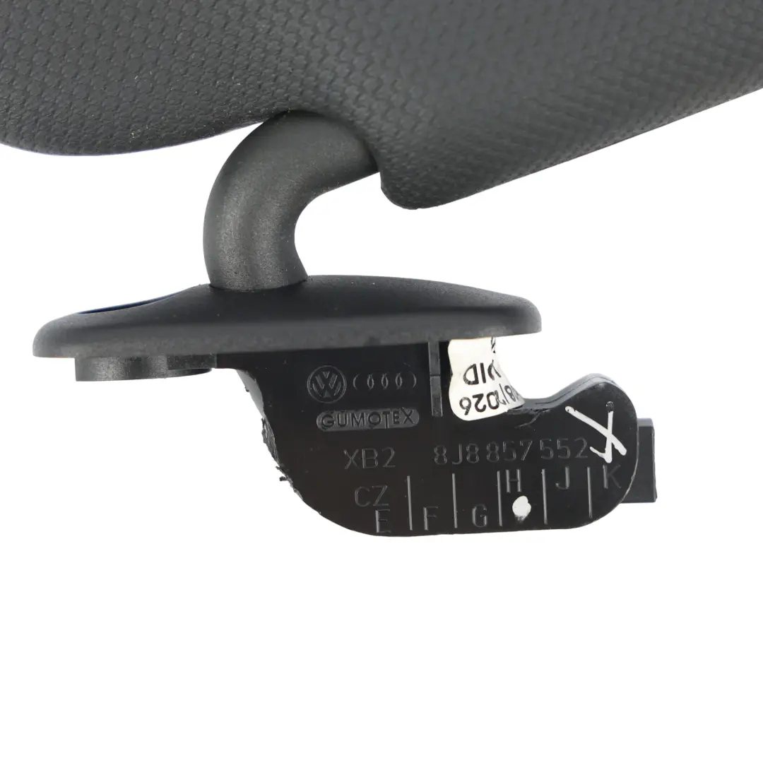 Front Sun Visor Shade Cover Panel Right O/S Black to Audi TT 8J with Part number 8J8857552 Audi TT 8J Front Sun Visor Shade Cover Panel Right O/S Black - SKU 8J8857552-2 - Part number 8J8857552