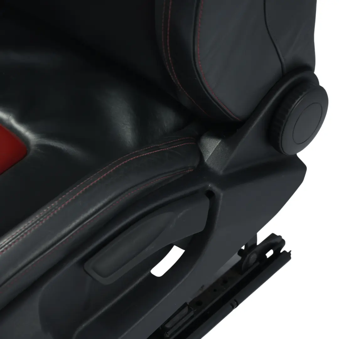 Audi TTS 8J Coupe Seat Front Left N/S Heated Leather Silk Nappa Black Magma Red - SKU 8J8881805R-2 - Part number 8J8881805R