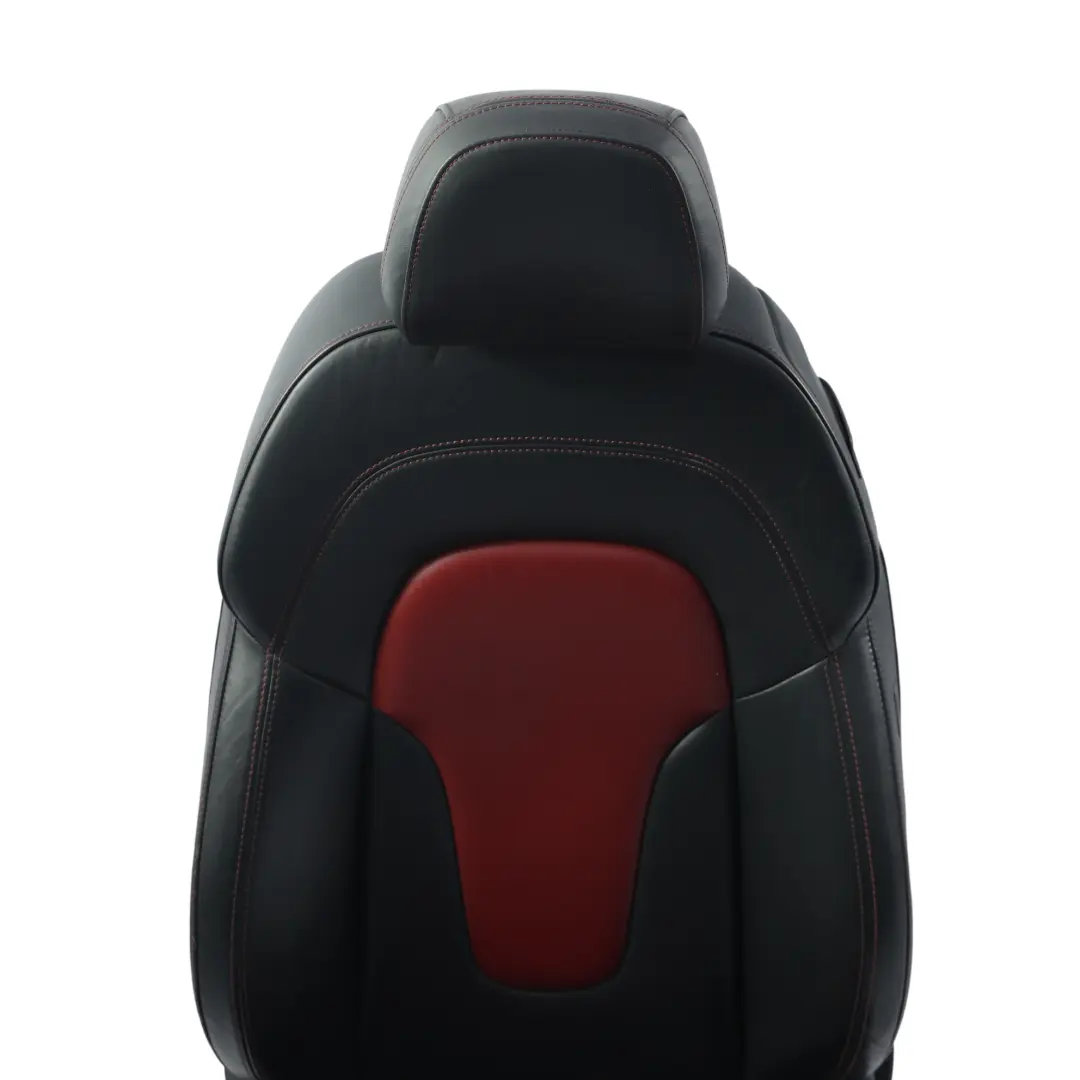 Front Left N/S Heated Leather Silk Nappa Black Magma Red to Audi TTS 8J Coupe Seat with Part number 8J8881805R Audi TTS 8J Coupe Seat Front Left N/S Heated Leather Silk Nappa Black Magma Red - SKU 8J8881805R-2 - Part number 8J8881805R
