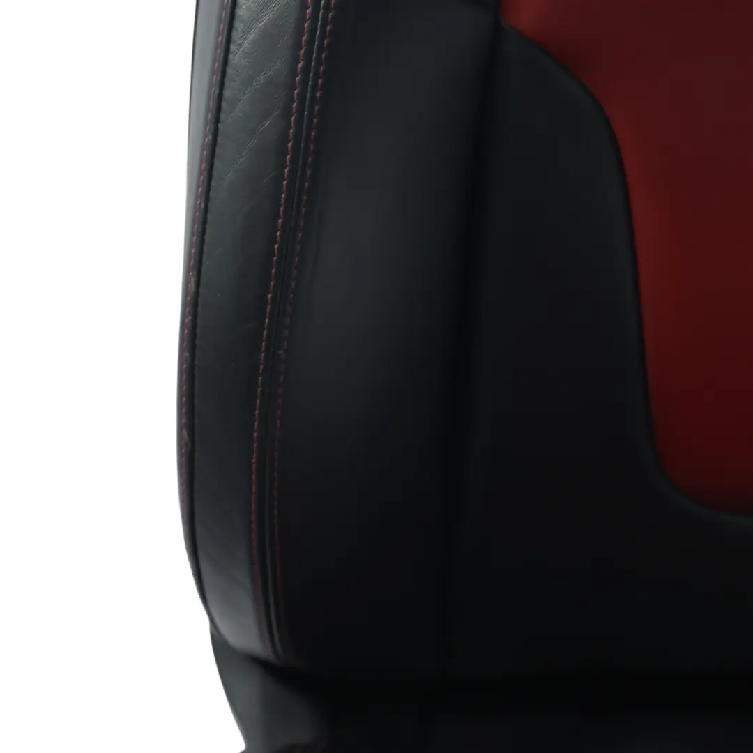 Front Left N/S Heated Leather Silk Nappa Black Magma Red to Audi TTS 8J Coupe Seat with Part number 8J8881805R Audi TTS 8J Coupe Seat Front Left N/S Heated Leather Silk Nappa Black Magma Red - SKU 8J8881805R-2 - Part number 8J8881805R