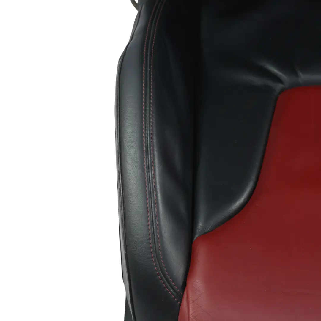 Front Left N/S Heated Leather Silk Nappa Black Magma Red to Audi TTS 8J Coupe Seat with Part number 8J8881805R Audi TTS 8J Coupe Seat Front Left N/S Heated Leather Silk Nappa Black Magma Red - SKU 8J8881805R-2 - Part number 8J8881805R