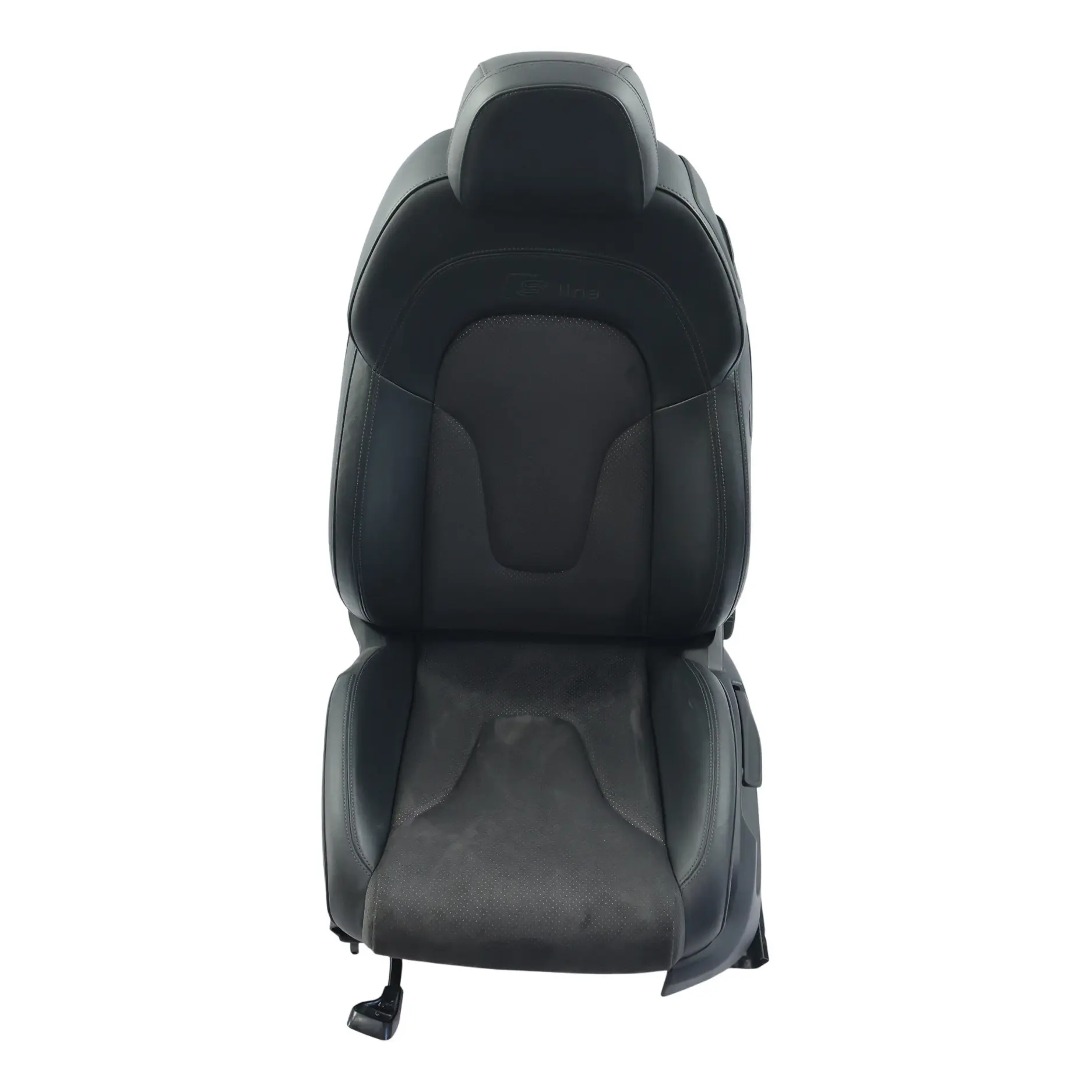 Audi TT 8J Seat Front Left N/S S-Line Heated Leather Alcantara Black Silver