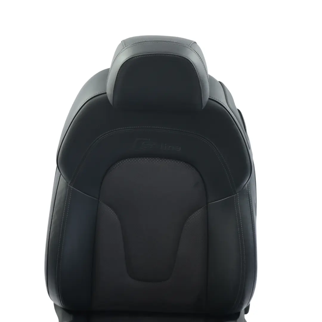 Audi TT 8J Seat Front Left N/S S-Line Heated Leather Alcantara Black Silver - SKU 8J8881805T-2 - Part number 8J8881805T