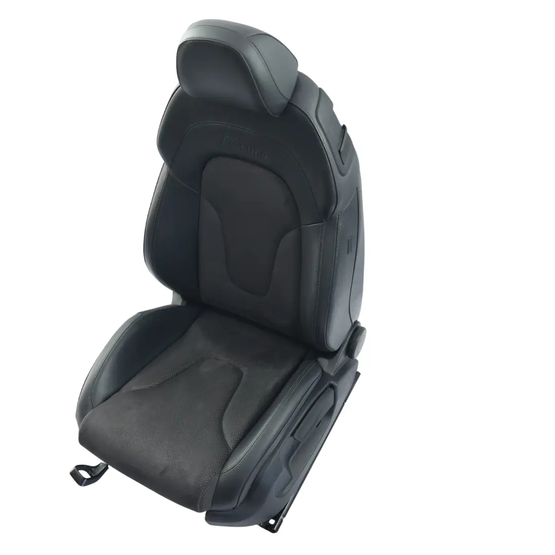 Front Left N/S S-Line Heated Leather Alcantara Black Silver to Audi TT 8J Seat with Part number 8J8881805T Audi TT 8J Seat Front Left N/S S-Line Heated Leather Alcantara Black Silver - SKU 8J8881805T-2 - Part number 8J8881805T