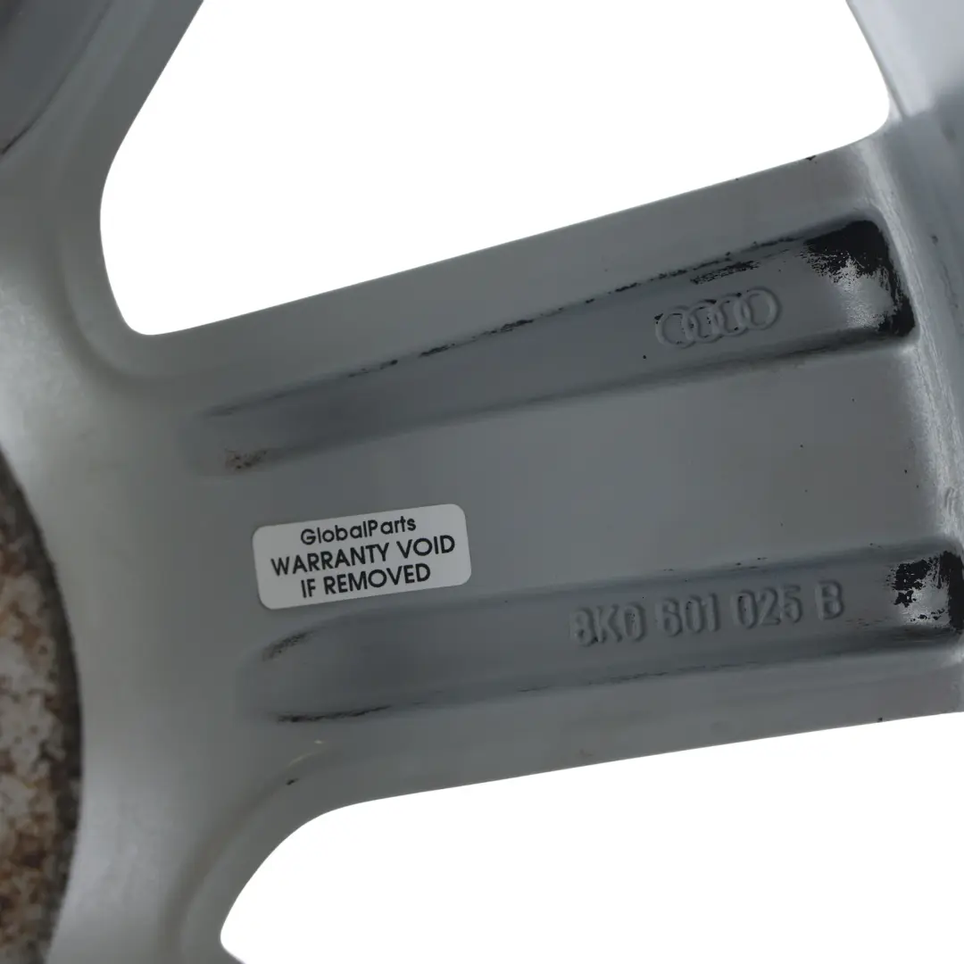 Audi A4 B8 A5 8T Argento Cerchio in lega 17" ET:45 7,5J 8K0601025B - SKU 8K0601025B-2 - Numero di parte 8K0601025B-2
