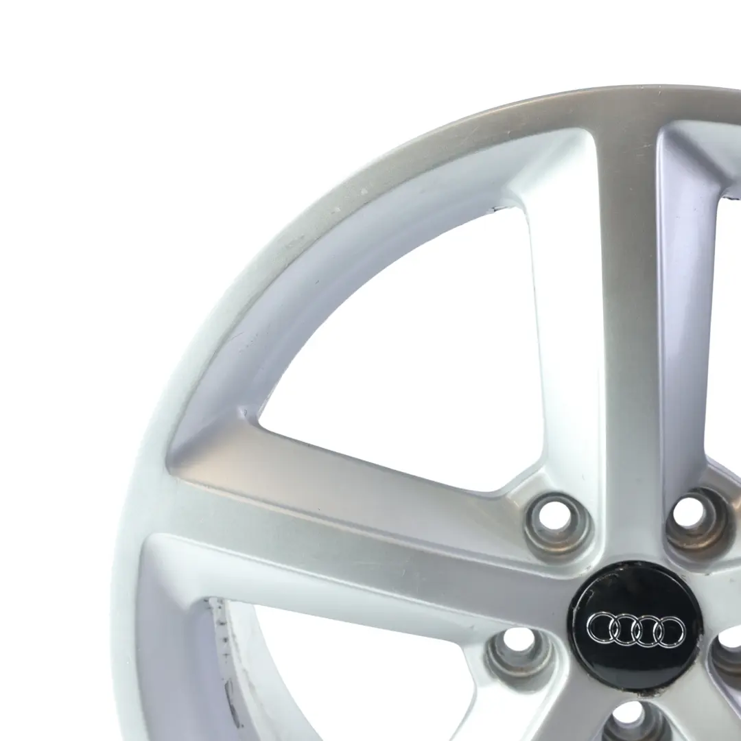 Silberne Alufelge 18" ET:47 8J Sternspeiche für Audi A4 B8 mit Teilenummer 8K0601025Q Audi A4 B8 Silberne Alufelge 18" ET:47 8J Sternspeiche - SKU 8K0601025Q-1 - Teilenummer 8K0601025Q