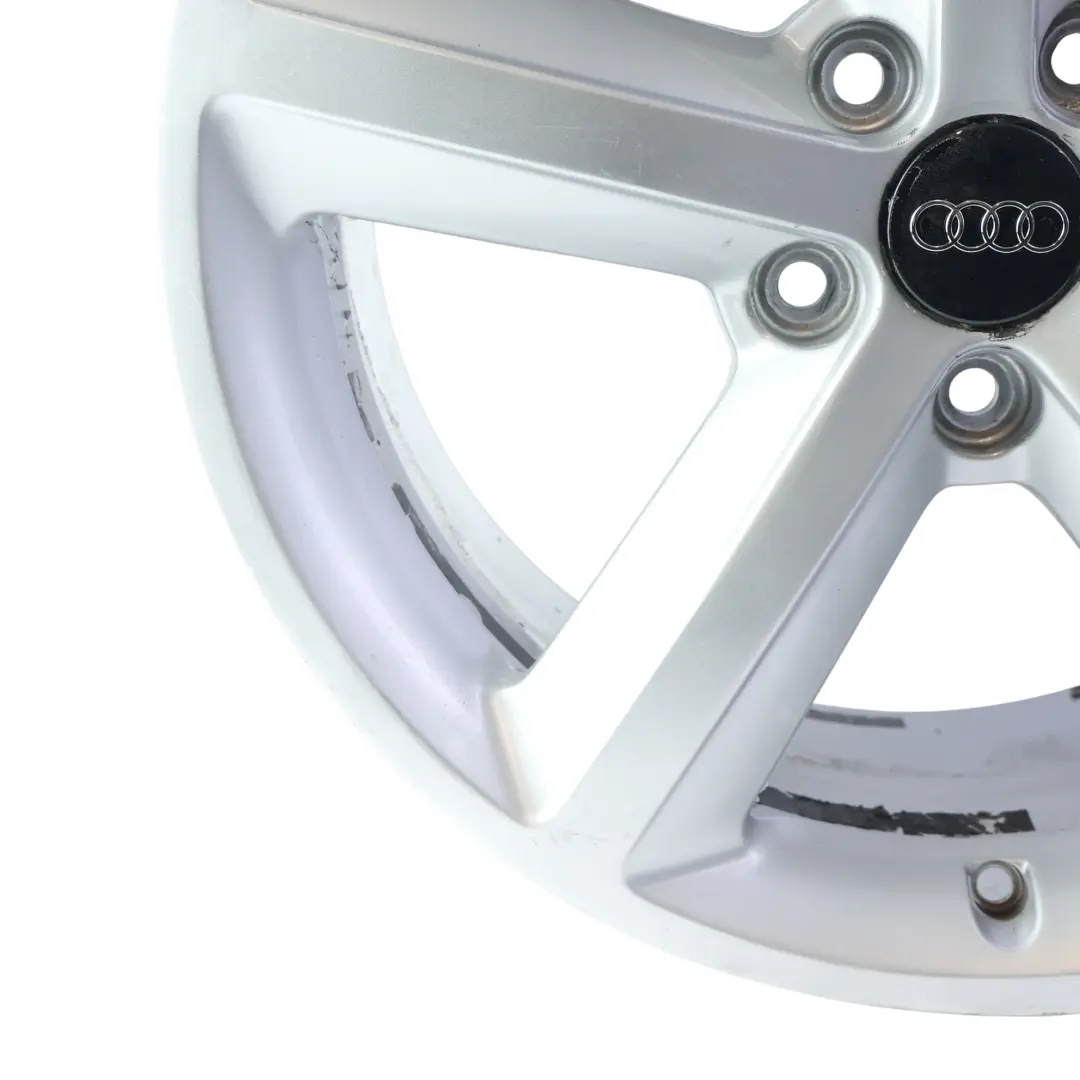 Audi A4 B8 8K Silver Wheel Alloy Rim 18" ET:47 8J Star Spoke - SKU 8K0601025Q-1 - Part number 8K0601025Q